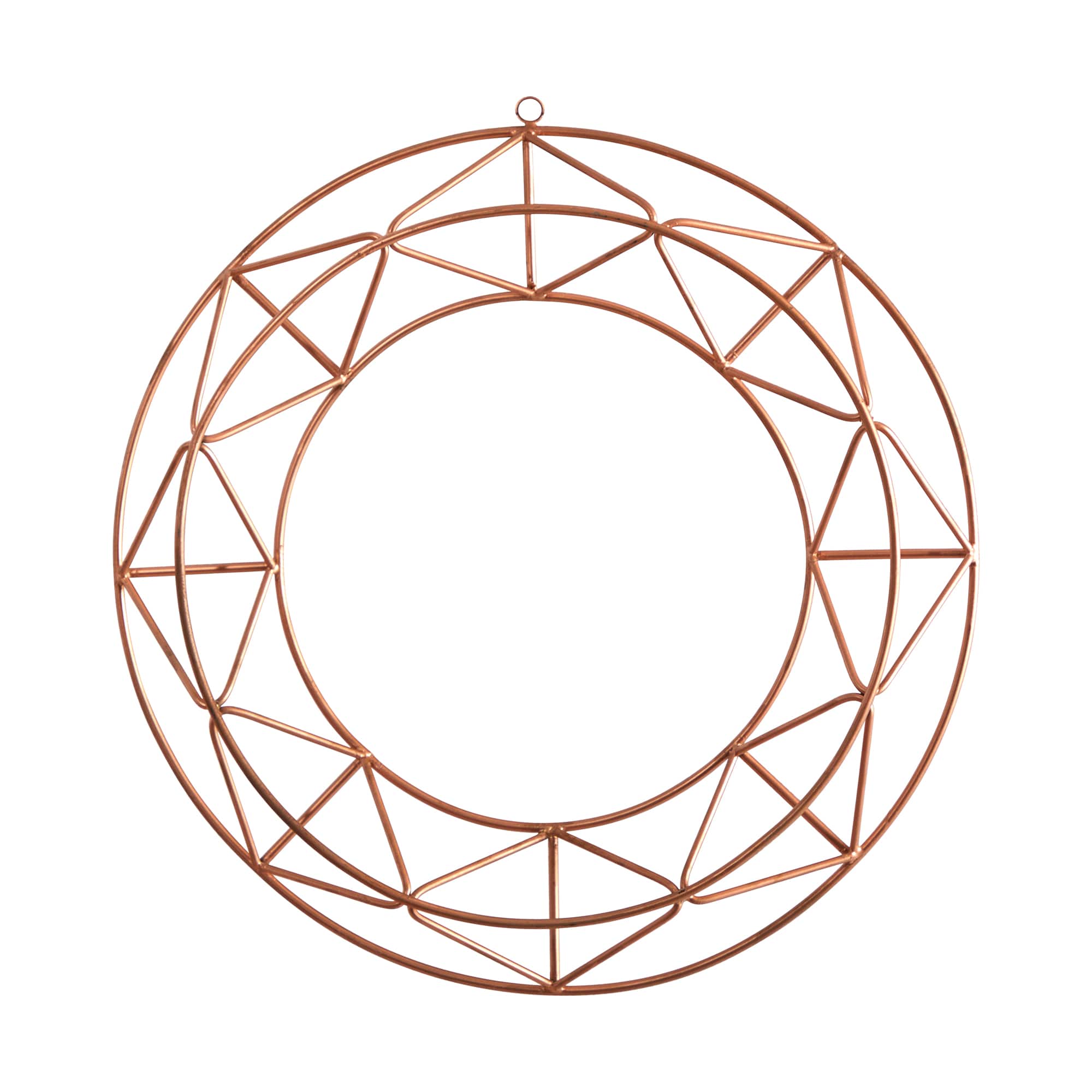 16" Geometric Copper Wall Décor